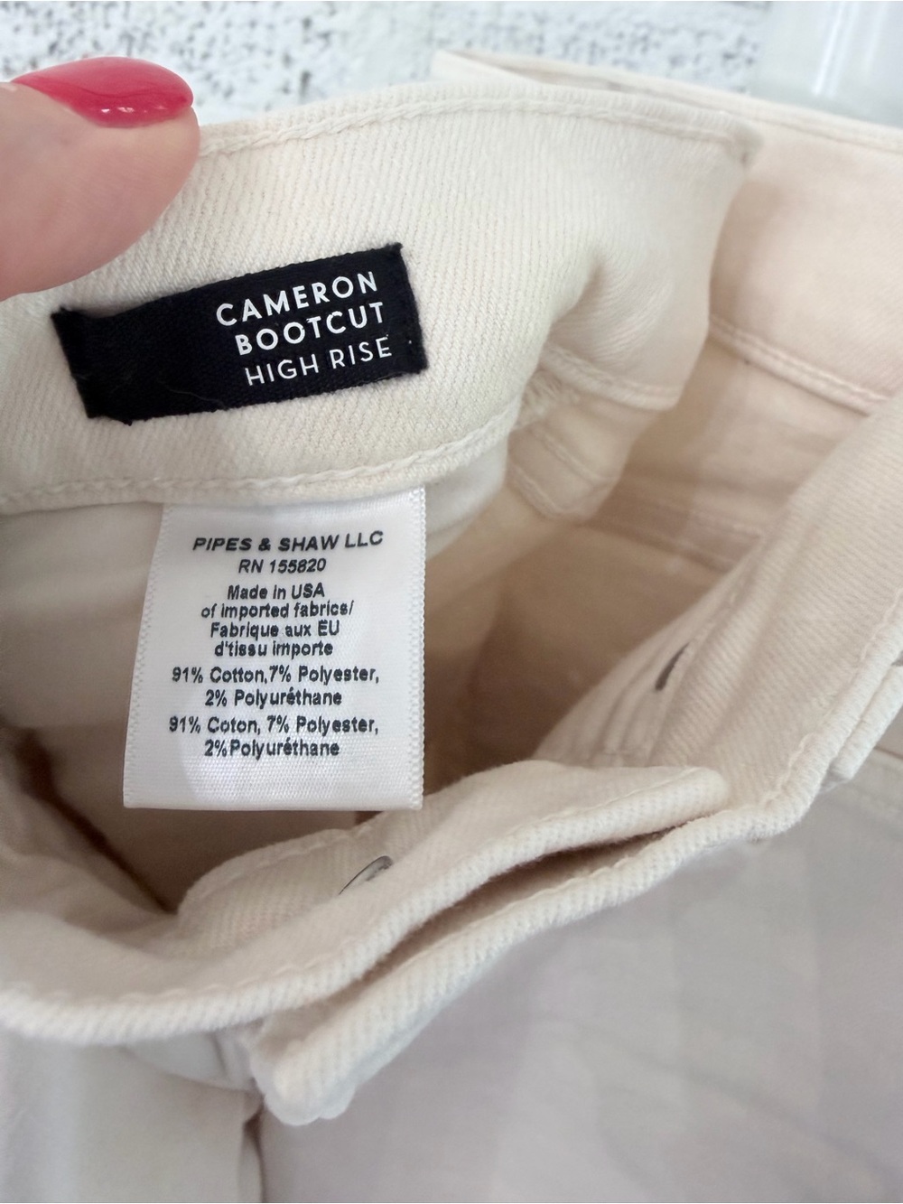 Veronica Beard Ivory Cameron High-Rise Bootcut Jeans - Picture 6 of 8